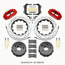 Charger l&#39;image dans la galerie, Wilwood Narrow Superlite 4R Rear Kit 14.00in Drilled Red 2007-up Jeep JK w/Lines