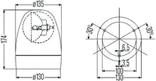 गैलरी व्यूवर में इमेज लोड करें, Hella Rotating Beacon H 12V Yellow Mg12 2Rl
