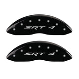 MGP Front set 2 Caliper Covers Engraved Front SRT4 Black finish silver ch