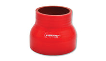 Cargar imagen en el visor de la galería, Vibrant 4 Ply Reinforced Silicone Transition Connector - 2.75in I.D. x 3in I.D. x 3in long (RED)