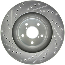Laden Sie das Bild in den Galerie-Viewer, StopTech Select Sport 03-08 Subaru Forester Sport Slotted and Drilled Left Front Rotor
