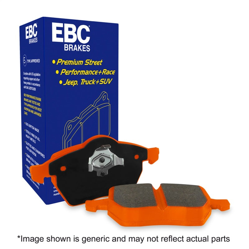 EBC 13-19 Ford Fiesta ST 1.6L Turbo Orangestuff Rear Brake Pads
