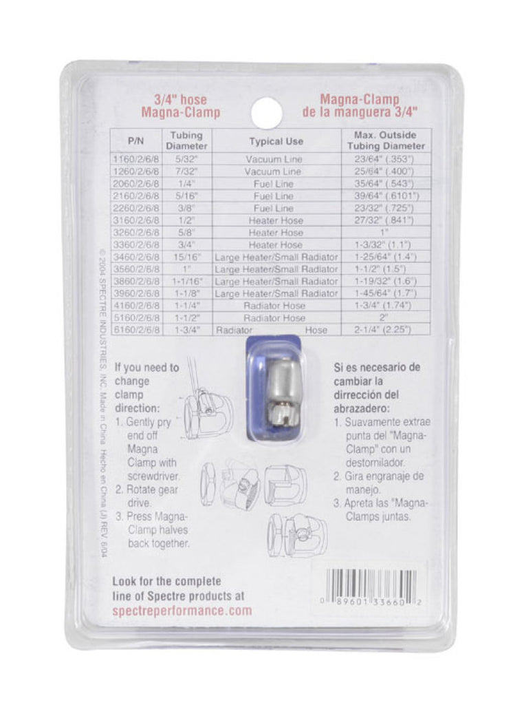 Spectre Magna-Clamp Hose Clamp 3/4in. - Blue