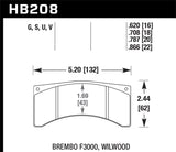 Hawk Brembo F3000/Wildwood HT-10 Race Rear Brake Pads