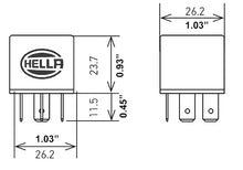 Carica l&#39;immagine nel visualizzatore di Gallery, Hella Relay Mini Iso 4 Pole 12V Spst