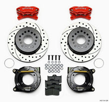 गैलरी व्यूवर में इमेज लोड करें, Wilwood Forged Dynalite P/S P-B Kit Drilled-Red Chevy 12 Bolt w/ C-Clips