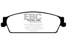 Laden Sie das Bild in den Galerie-Viewer, EBC 09-14 Cadillac Escalade 6.0 Hybrid Yellowstuff Rear Brake Pads