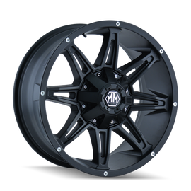 Mayhem 8090 Rampage 18x9 / 8x180 BP / 18mm Offset / 124.1mm Hub Matte Black Wheel