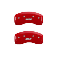 Carica l&#39;immagine nel visualizzatore di Gallery, MGP Set of 4 Caliper Covers, Engraved Front and Rear: Red Powder Coat Finish, Silver Characters.
