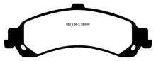 Carica l&#39;immagine nel visualizzatore di Gallery, EBC 02 Cadillac Escalade 5.3 (PBR rear caliper) Greenstuff Rear Brake Pads