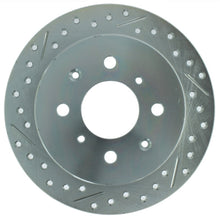 Carica l&#39;immagine nel visualizzatore di Gallery, StopTech Select Sport 92-00 Honda Civic Drilled and Slotted 1-Piece Rear Passenger Side Brake Rotor