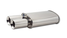 Carica l&#39;immagine nel visualizzatore di Gallery, Vibrant StreetPower Oval Muffler w/ Dual 3.5in Round Tips Straight Cut Beveled Edge 2.5in inlet I.D.