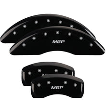 Cargar imagen en el visor de la galería, MGP Front set 2 Caliper Covers Engraved Front MGP Black finish silver ch