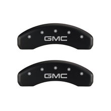 Charger l&#39;image dans la galerie, MGP 4 Caliper Covers Engraved Front &amp; Rear GMC Red finish silver ch