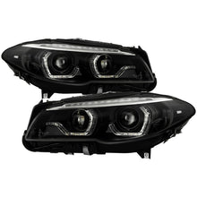 Carica l&#39;immagine nel visualizzatore di Gallery, Spyder BMW 5 Series F10 11-13 Xenon/HID AFS Projector Headlights - Black PRO-YD-BMWF10HIDAFS-SEQ-BK