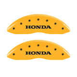 MGP 4 Caliper Covers Engraved Front & Rear Honda Yellow Finish Black Char 2009 Honda Ridgeline