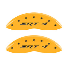 Cargar imagen en el visor de la galería, MGP 4 Caliper Covers Engraved Front Charger Rear RT Yellow Finish Black Char 2007 Dodge Charger