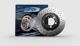 SHW 15-18 BMW M3 3.0L Left Front Cross-Drilled Lightweight Brake Rotor
