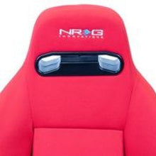 Charger l'image dans la galerie, NRG Sport Seats (Pair) Type-R Cloth w/NRG Logo - Red w/Red Stitch