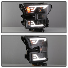 Charger l&#39;image dans la galerie, xTune 15-17 Ford F-150 DRL LED Light Bar Projector Headlights - Black (PRO-JH-FF15015-LB-BK)