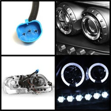 Carica l&#39;immagine nel visualizzatore di Gallery, Spyder Ford F150 97-03 Projector - LED Halo Amber Reflctr LED Blk PRO-YD-FF15097-1P-AM-BK