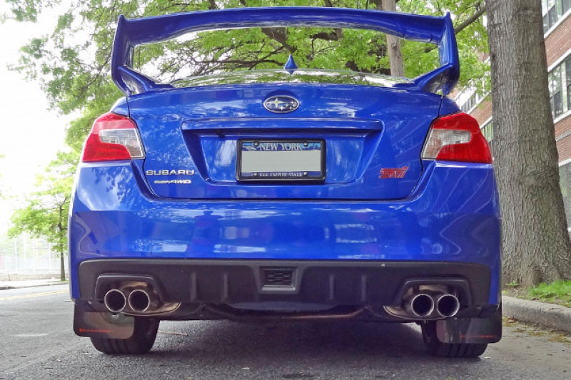 Rally Armor 15+ Subaru WRX & STi Sedan Only UR Black Mud Flap w/ Red Logo