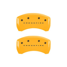 Carica l&#39;immagine nel visualizzatore di Gallery, MGP 4 Caliper Covers Engraved F &amp; R Crossfire Yellow Finish Black Char 2004 Chrysler Crossfire