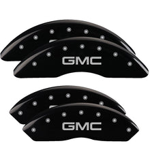 Cargar imagen en el visor de la galería, MGP 4 Caliper Covers Engraved Front &amp; Rear Denali Black finish silver ch