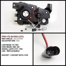 Laden Sie das Bild in den Galerie-Viewer, Spyder Dodge Charger 06-10 Projector Headlights Halogen Model CCFL Halo LED Blk PRO-YD-DCH05-CCFL-BK