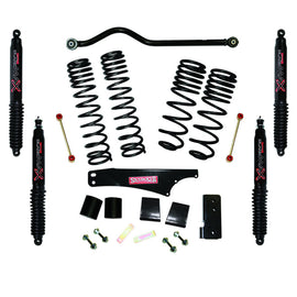 Skyjacker Long Travel 3.5in-4in Lift Kit w/Black Max Shocks 07-18 Jeep Wrangler JK 4 Door 4WD