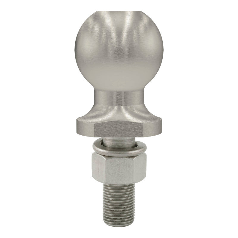 Curt 2in Trailer Ball (3/4in x 2-1/8in Shank 3500lbs Stainless Packaged)