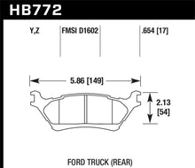 Laden Sie das Bild in den Galerie-Viewer, Hawk 12-16 Ford F-150 Performance Ceramic Street Rear Brake Pads