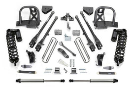 Fabtech 10-16 Ford F350/450 4WD 8 Lug 6in 4 Link System w/DL 4.0 Coilovers & Rear DL Shocks