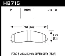 Charger l'image dans la galerie, Hawk 15-17 Ford F-250/350 LTS Street Rear Brake Pads