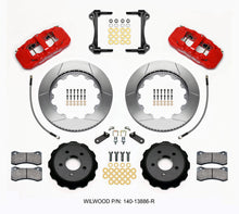 Carica l&#39;immagine nel visualizzatore di Gallery, Wilwood AERO6 Front Hat Kit 14.00 Red 2015-Up Mustang w/Lines