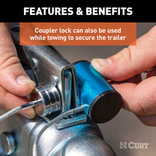 गैलरी व्यूवर में इमेज लोड करें, Curt Universal Tri-Ball Trailer Coupler Lock Fits 1-7/8in / 2in / 2-5/16in