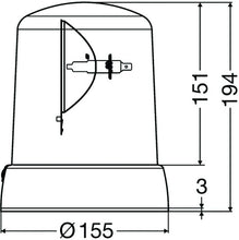 Cargar imagen en el visor de la galería, Hella KL 7000 Series 24V Amber Fixed Rotating Beacon