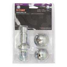 Carica l&#39;immagine nel visualizzatore di Gallery, Curt Switch Ball Trailer Ball Set (1-7/8in &amp; 2in Balls 3/4in x 1-5/8in Shank)