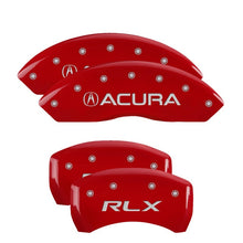 Carica l&#39;immagine nel visualizzatore di Gallery, MGP 4 Caliper Covers Engraved Front &amp; Rear Acura Red finish silver ch
