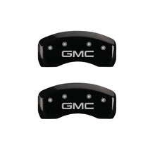 गैलरी व्यूवर में इमेज लोड करें, MGP 4 Caliper Covers Engraved Front &amp; Rear GMC Black finish silver ch