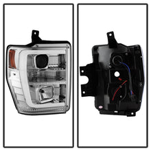 Carica l&#39;immagine nel visualizzatore di Gallery, Spyder 08-10 Ford F-250 Super Duty V2 Light Bar DRL Projector Headlights - Chrm (PRO-YD-FS08V2-LB-C)