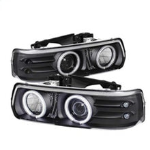 Cargar imagen en el visor de la galería, Spyder Chevy Silverado 1500/2500 99-02Projector Headlights CCFL Halo LED Black PRO-YD-CS99-CCFL-BK