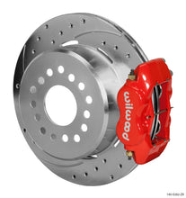 गैलरी व्यूवर में इमेज लोड करें, Wilwood Forged Dynalite P/S Park Brake Kit Drill Zinc Red Small Ford 2.50in Offset
