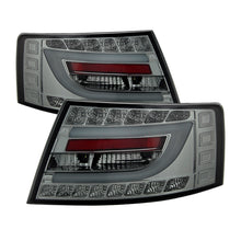 Carica l&#39;immagine nel visualizzatore di Gallery, Spyder Audi A6 05-08 4Dr Sedan Only Light Bar LED Tail Lights Smke ALT-YD-AA605V2-LBLED-SM