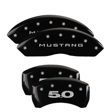 Charger l&#39;image dans la galerie, MGP 4 Caliper Covers Engraved Front 2015/Mustang Engraved Rear 2015/50 Yellow finish black ch