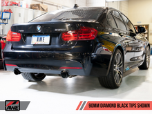 Cargar imagen en el visor de la galería, AWE Tuning BMW F3X 335i/435i Touring Edition Axle-Back Exhaust - Diamond Black Tips (90mm)