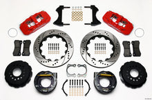 Charger l&#39;image dans la galerie, Wilwood AERO4 Rear P-Brake Kit 14.00in Drilled Red Big Ford New Style 2.36in Offset