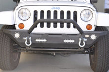गैलरी व्यूवर में इमेज लोड करें, DV8 Offroad 07-18 Jeep Wrangler JK/JL FS-7 Mid Length Steel Front Bumper w/ LED Lights