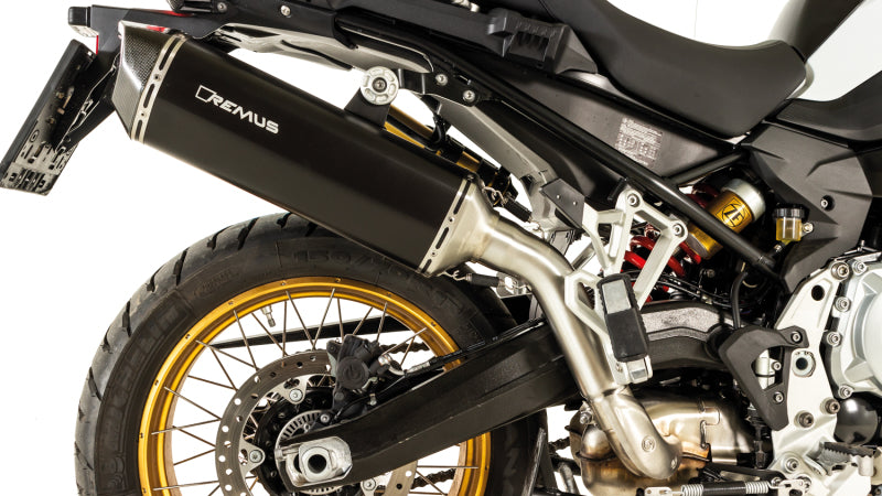 Remus 2018 BMW F 750 GS 4G85 57 kW (Euro 4) Black Hawk Slip On w/Connection Tube