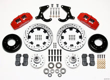 गैलरी व्यूवर में इमेज लोड करें, Wilwood Dynapro 6 Front Hub Kit 12.19in Drilled Red 55-57 Chevy